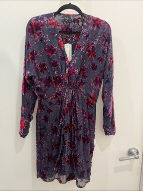 rag & bone Long-Sleeve Floral Dress- size 4 NEW WITH TAGS